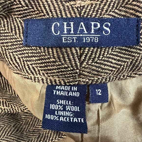 Vintage, Chaps Herringbone Wool Suit Set, Women's 12 - Picture 2 of 10